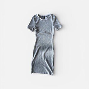 H&M Women's Grey and Blue Dress